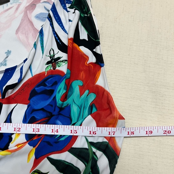 Roberto Cavalli size 2 (IT sz 38) tropical bird printed sleeveless top - Picture 6 of 15